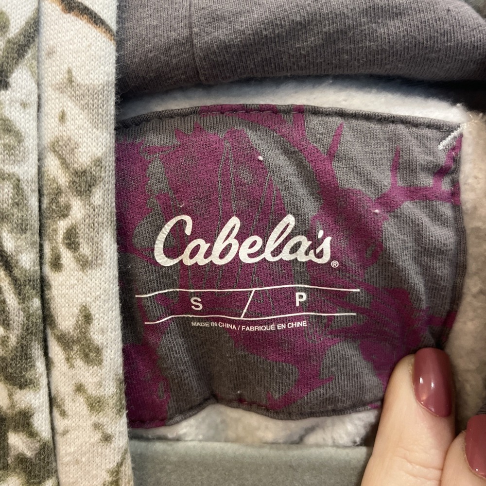 Cabelas Women's Snow Camo Zonz Woodlands Winter Pullover Hoodie Hunt Size‎ Small - Picture 6 of 8